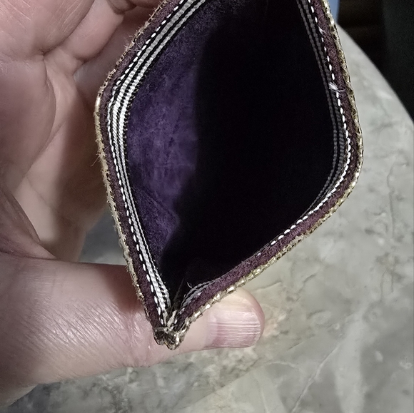 Henri Bendel Two Leather Snakeskin Print Card Holders Gold & Brown/Tan - Picture 12 of 14